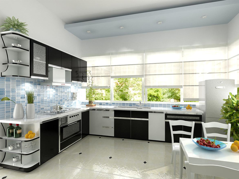 Tủ bếp gỗ công nghiệp